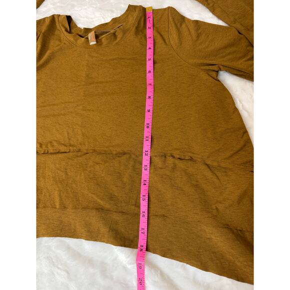FP Movement Mustard Brown Tempo Long Sleeve Top Thumbholes Oversized Stretch XS - Picture 11 of 12
